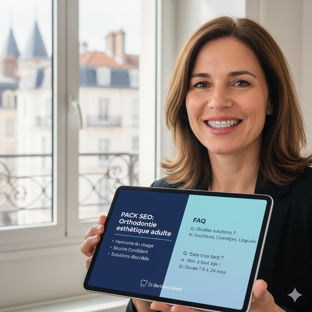 Orthodontie esthétique adulte pour améliorer le sourire au cabinet du Dr Bertrand Godet à Lyon Croix-Rousse